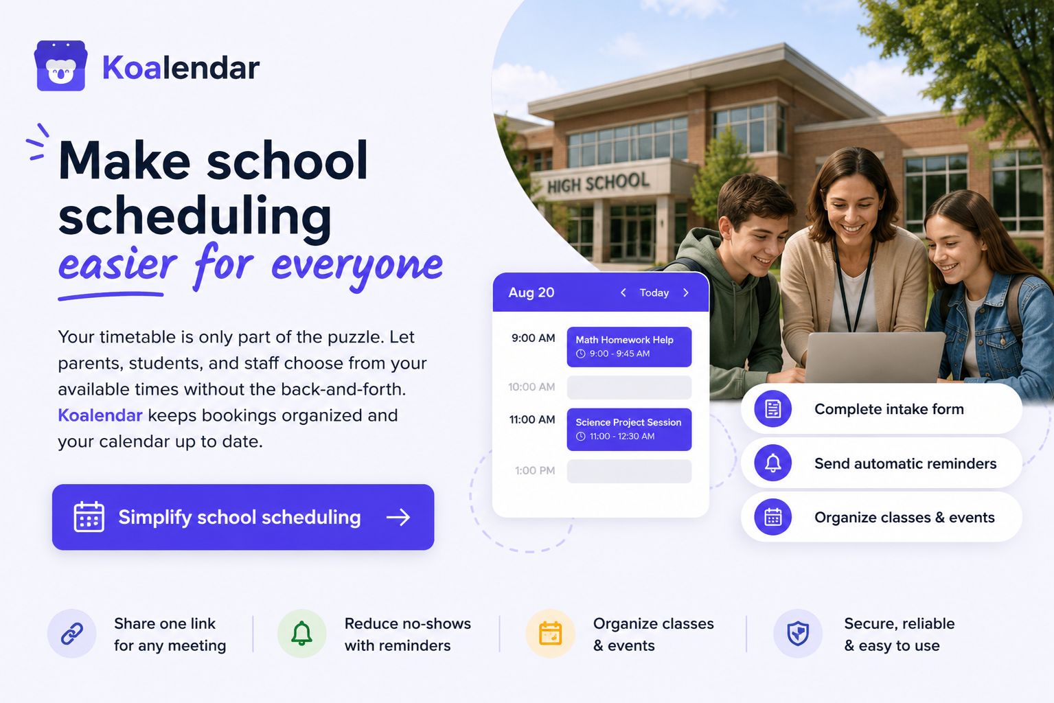 simplify school scheduling with Koalendar